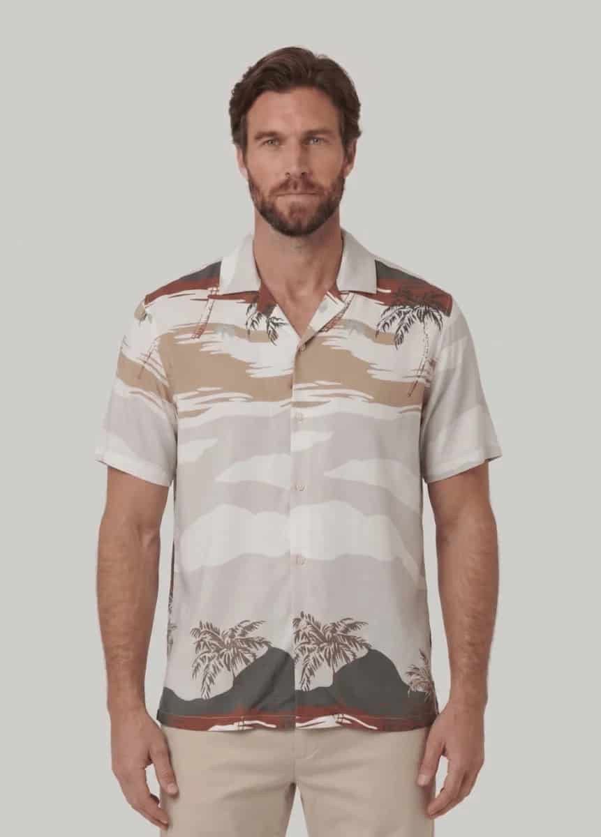 Camisa estampada manga corta para hombre Jon Sonen 027225053 - miniatura 2