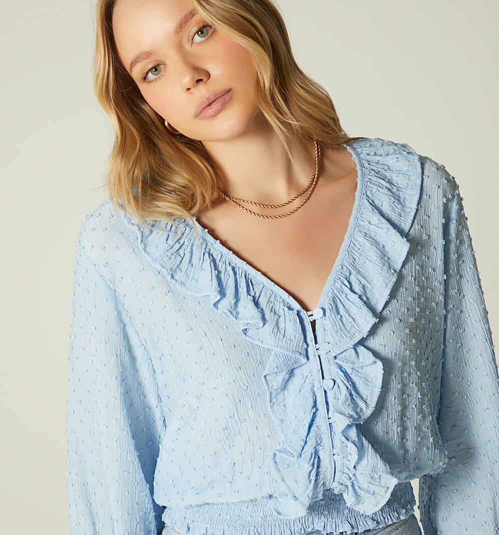 Blusa  manga 3/4  con fajon - miniatura 2