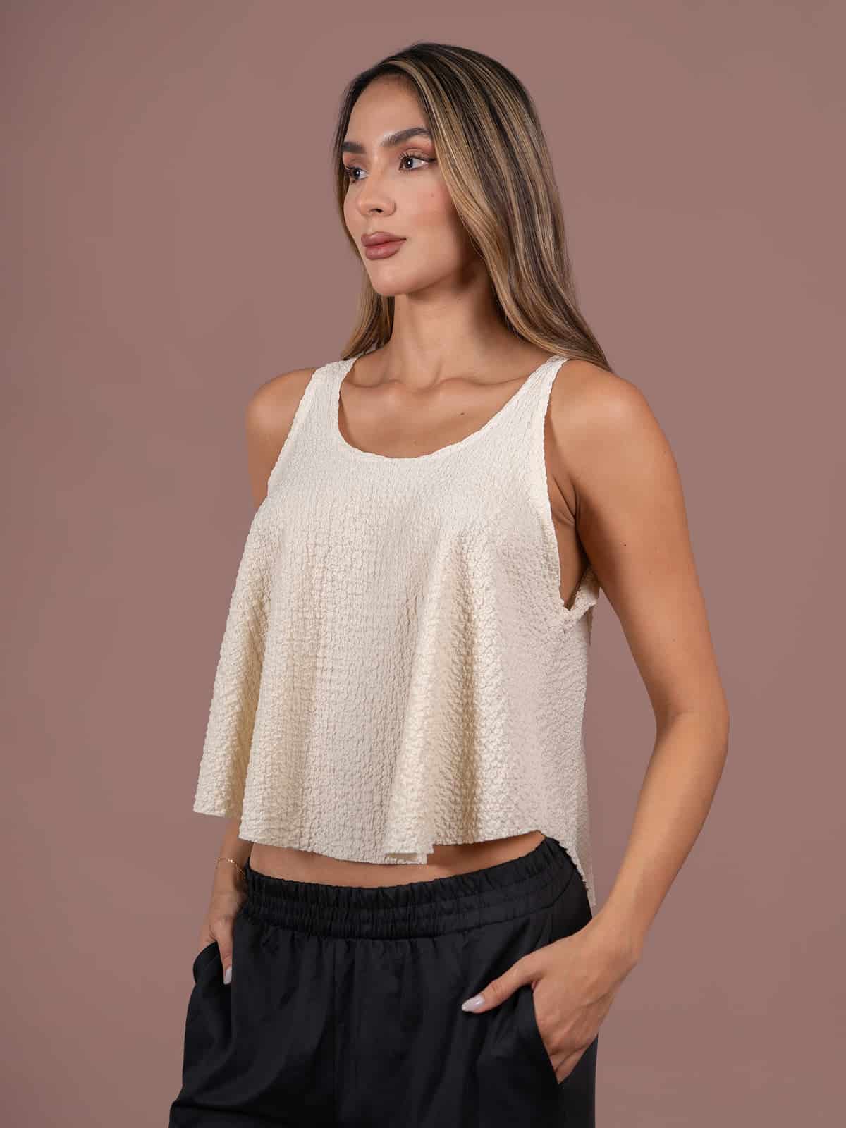 Blusa Leyva Ivory - miniatura 4
