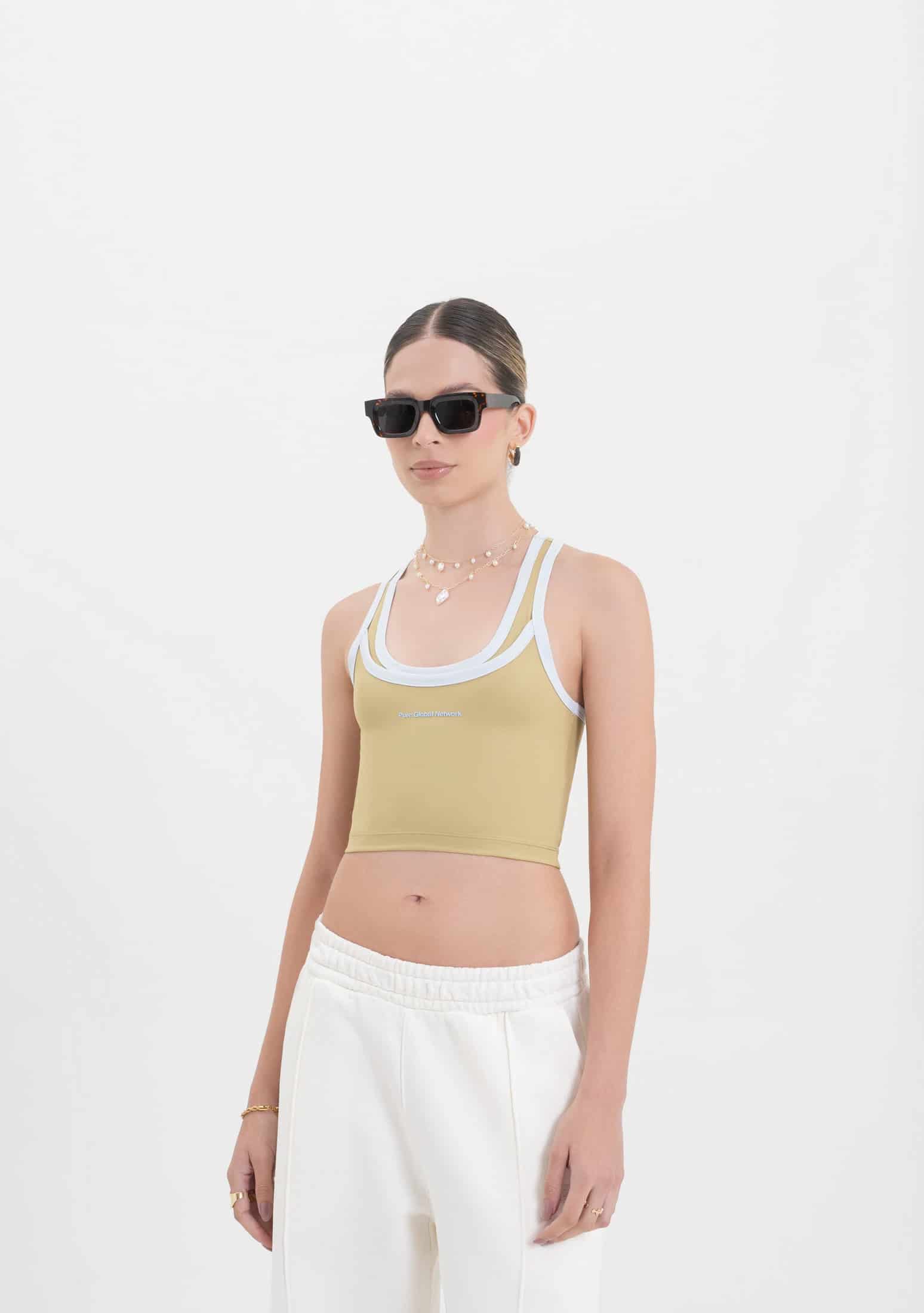 Across The Lines Green Tank Top - miniatura 2