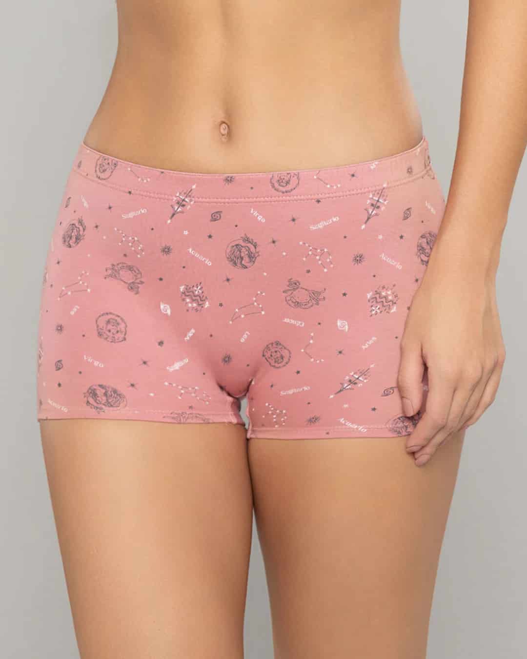 Boxer Largo Tiro Alto en Algodón Estampado para Mujer Ref. 8023 - miniatura 9