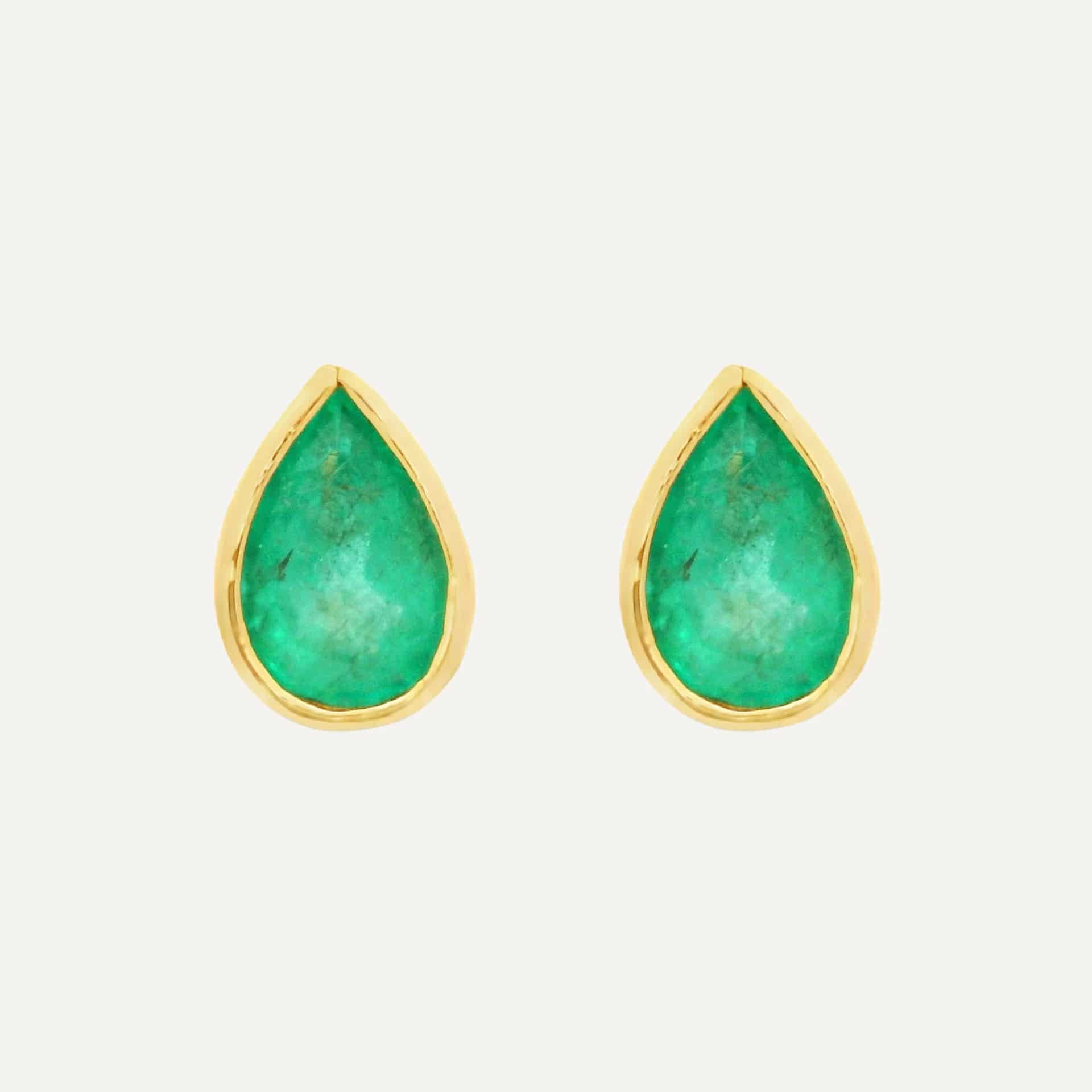 Arete gotas bisel - miniatura 1