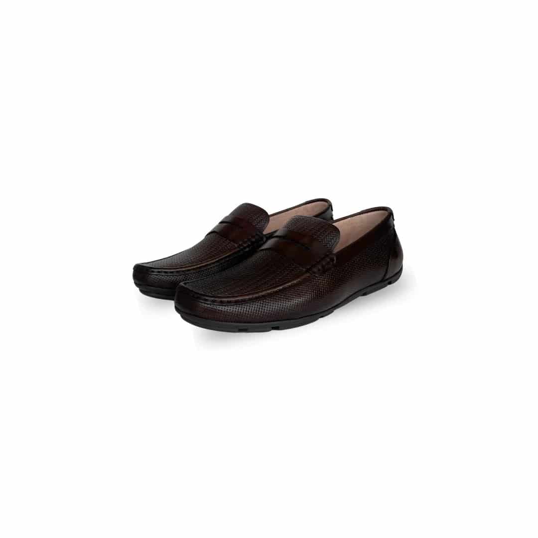 Zapato Mocasin Casual Jon Sonen Hombre Brown - miniatura 2