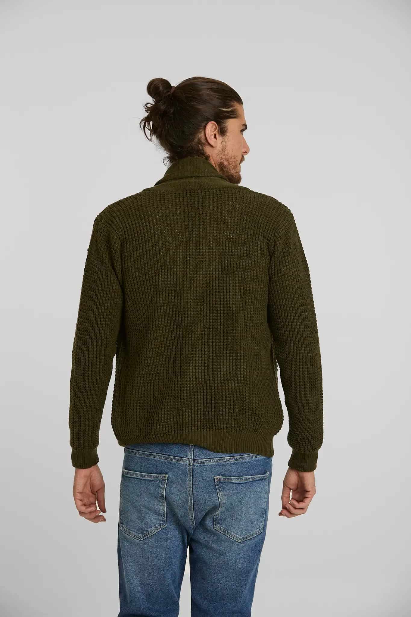 Sweater Tejido Shawlneck Verde - miniatura 6