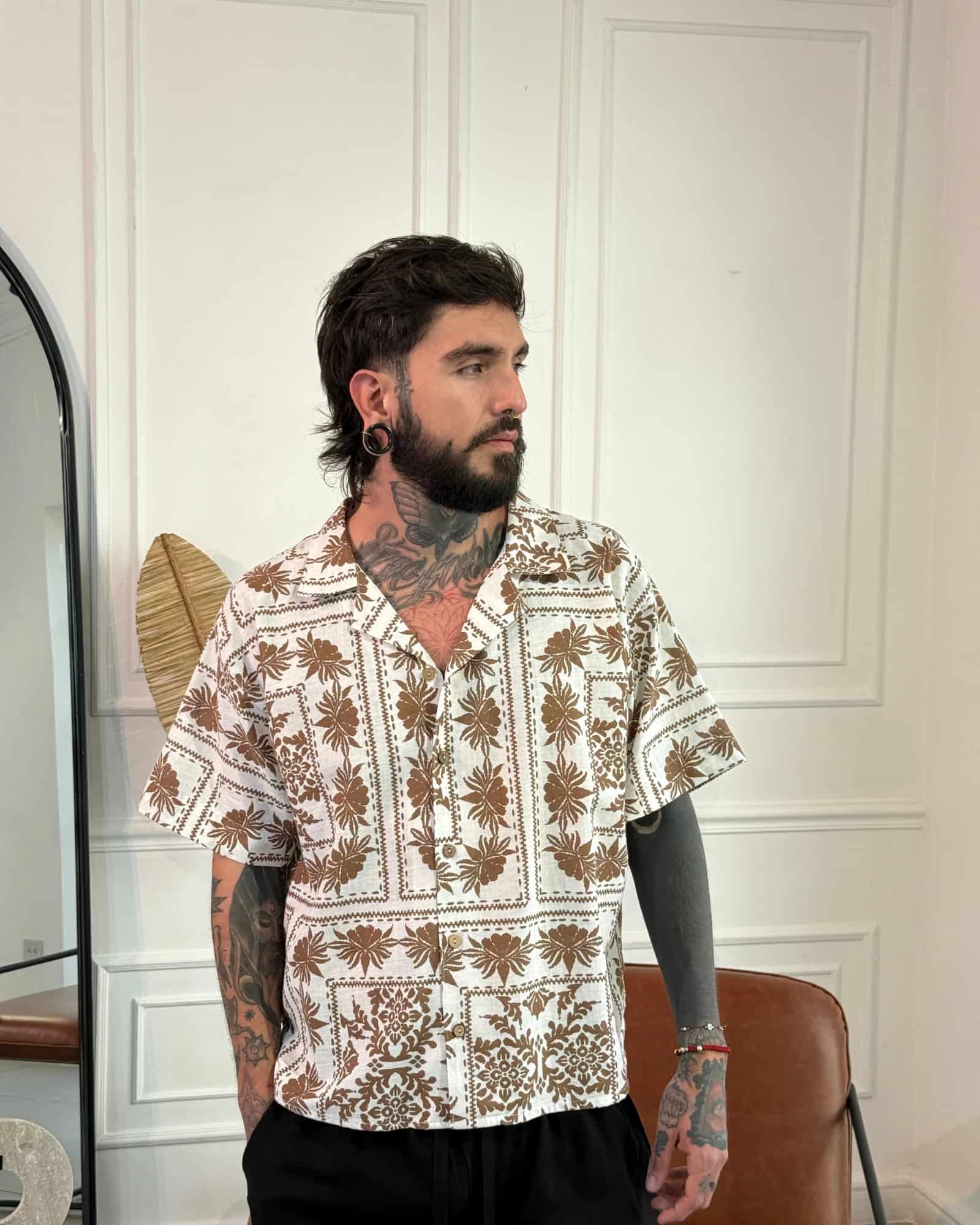 Camisa napoleon arabescos white - miniatura 2