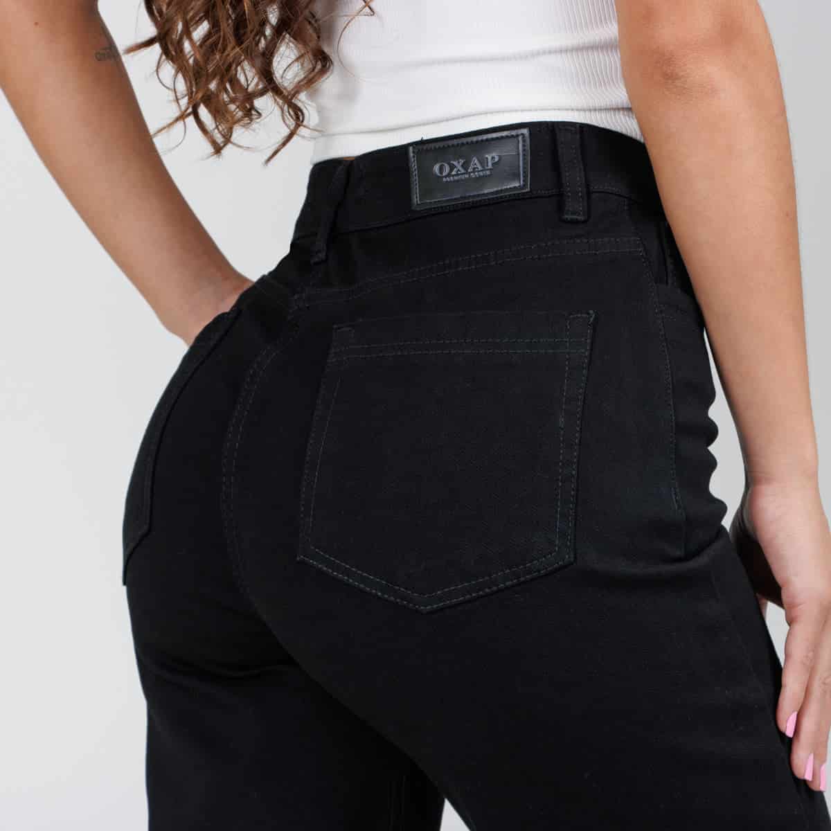 Jean Mom Fit Negro Ax-3003 Licrado - miniatura 3