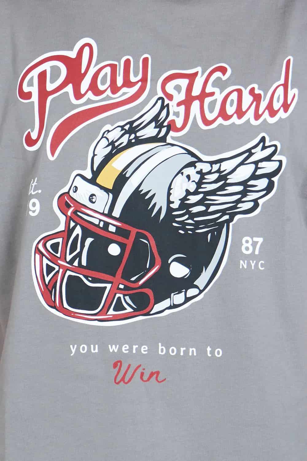 Camiseta oversize PLAY HARD GRIS | DROP 03 | - miniatura 8