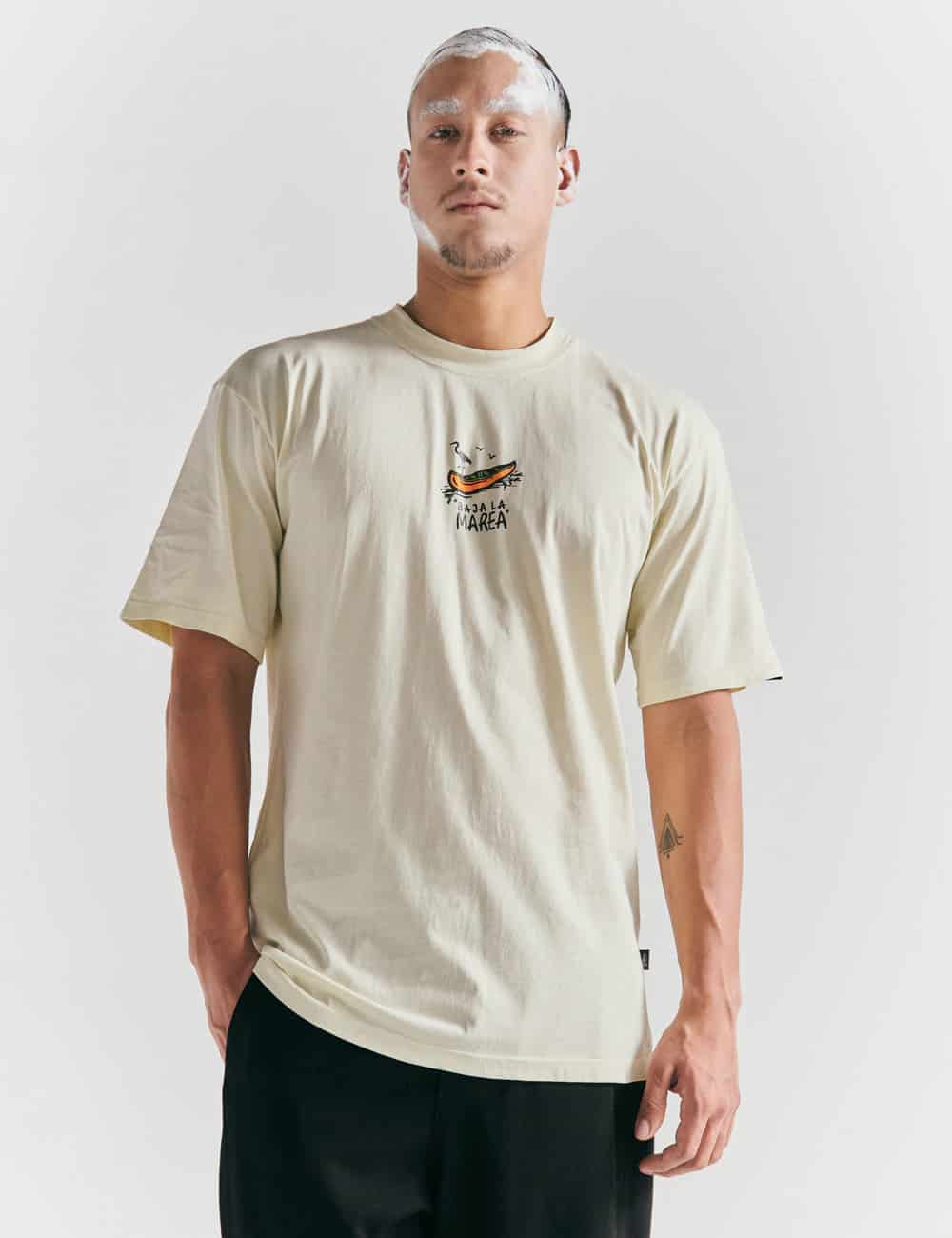 Camiseta Oversize Baja la marea  amarillo pastel Hombre - miniatura 9