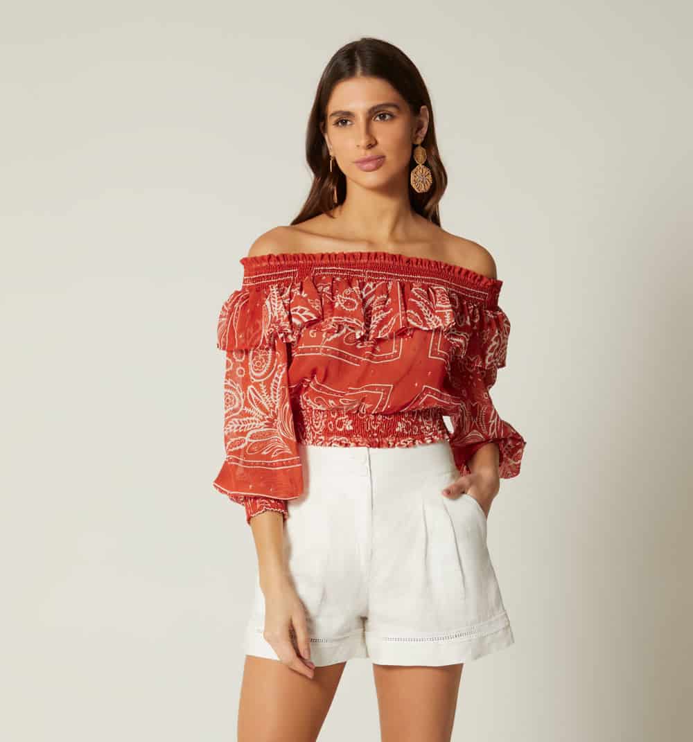 Blusa escote bandeja manga 3/4 - miniatura 2
