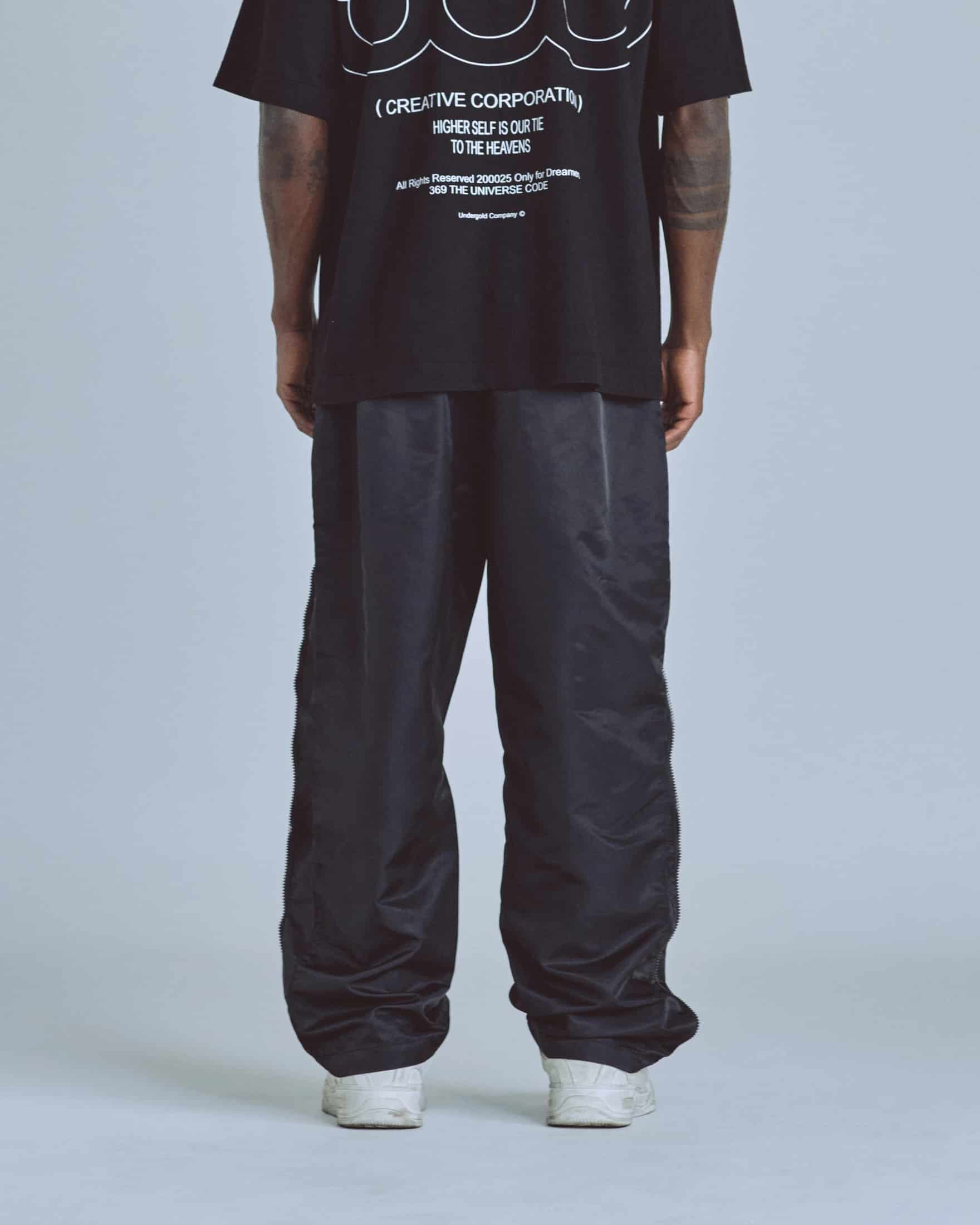 Basics Panelled Zip Up Cargo Pants Black - miniatura 6