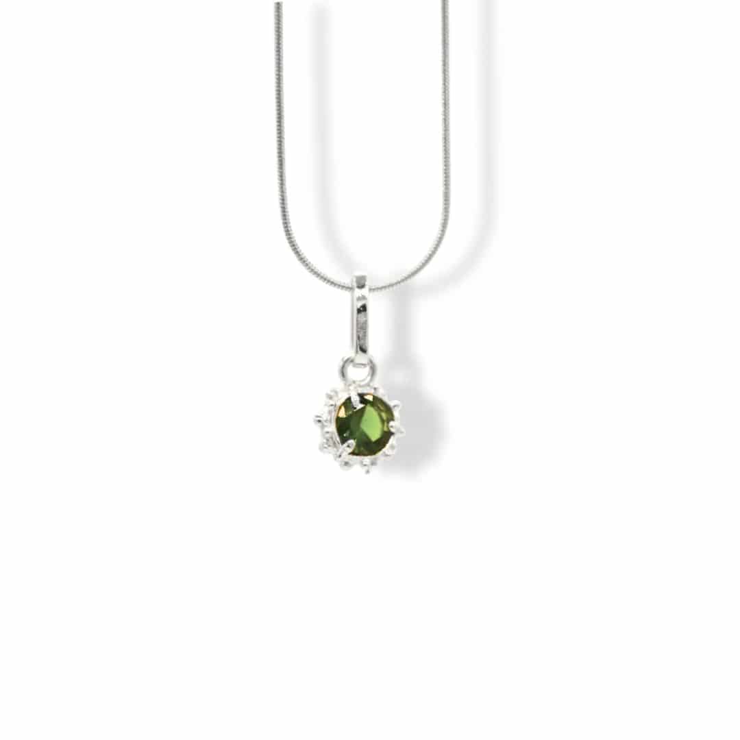 Cadena con circón verde - miniatura 3