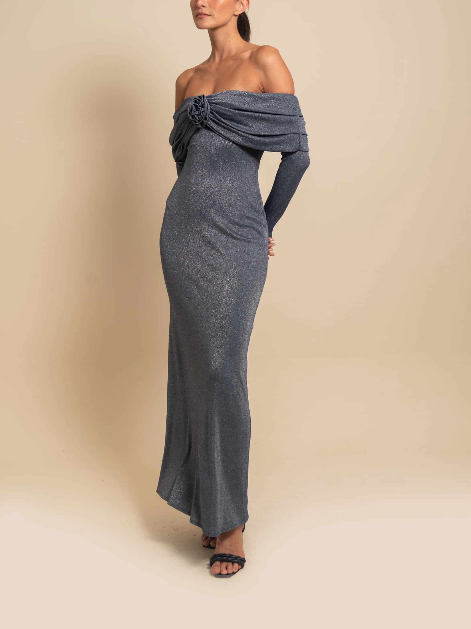 DAISY GOWN SILVER BLUE - miniatura 3