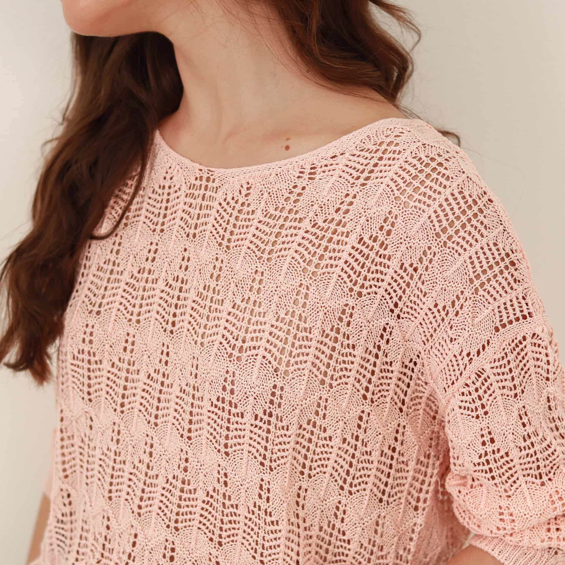 Sweater cuello redondo manga larga con textura - miniatura 9
