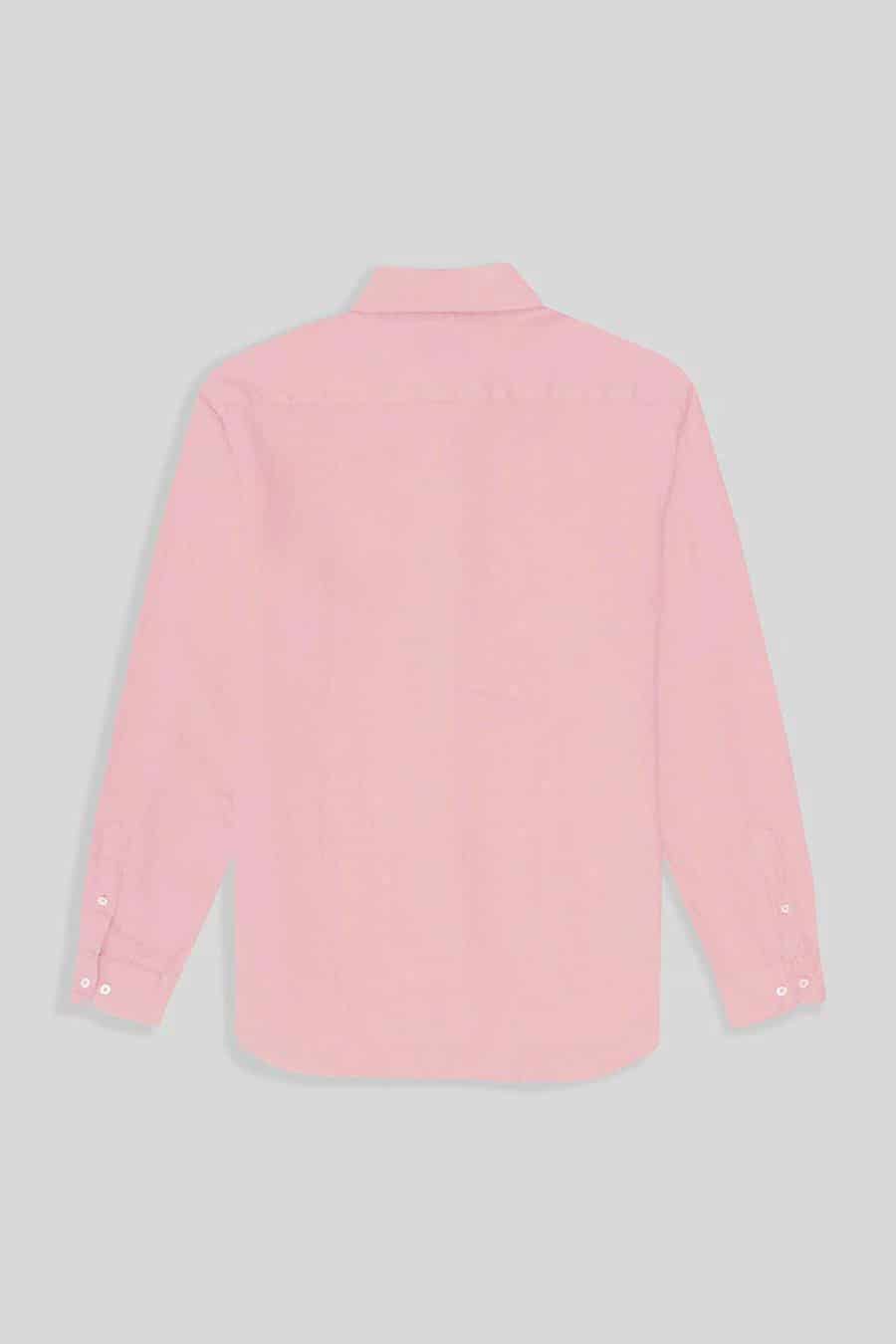 Men's linen shirt pink - miniatura 2