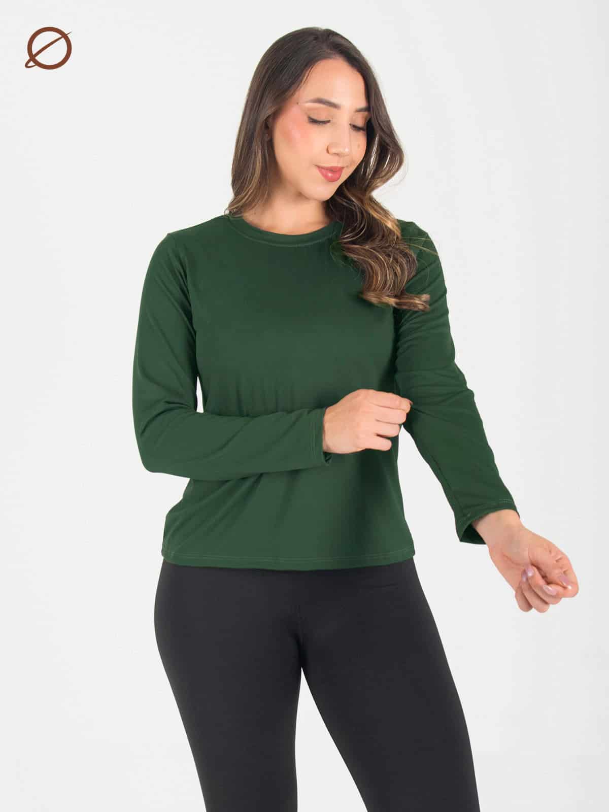 buzo básico femenino verde pino - miniatura 1