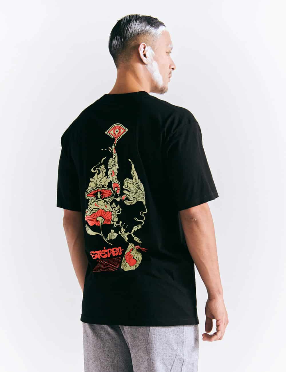 Camiseta Oversize Etéreo negro Hombre - miniatura 1