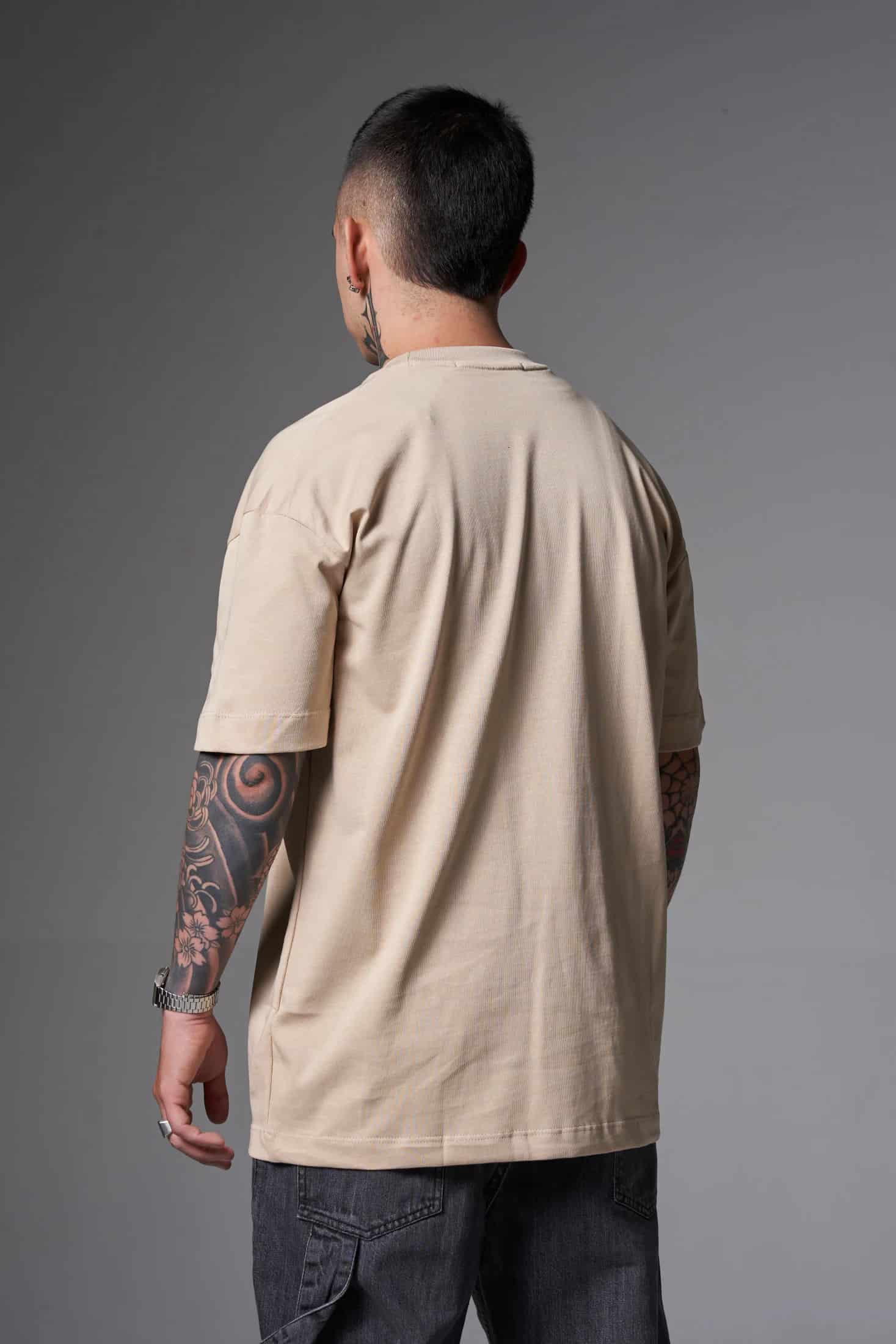 Camiseta 100% Algodón Peruano Camel Oversize 250 Gramos - miniatura 4
