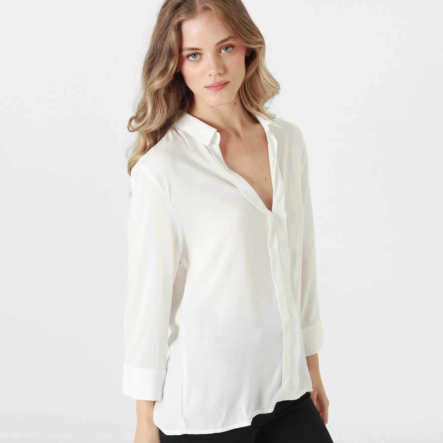 Blusa Cuello V Manga Larga - miniatura 6