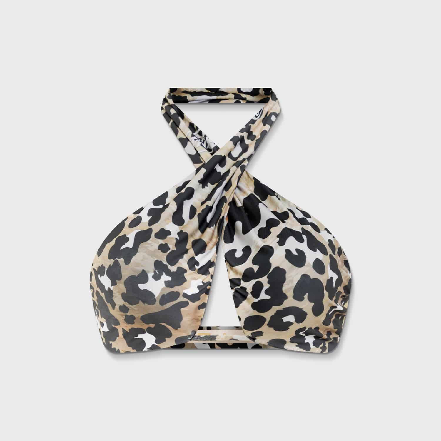 Shadow Leopard Halter Top - Camel - miniatura 1