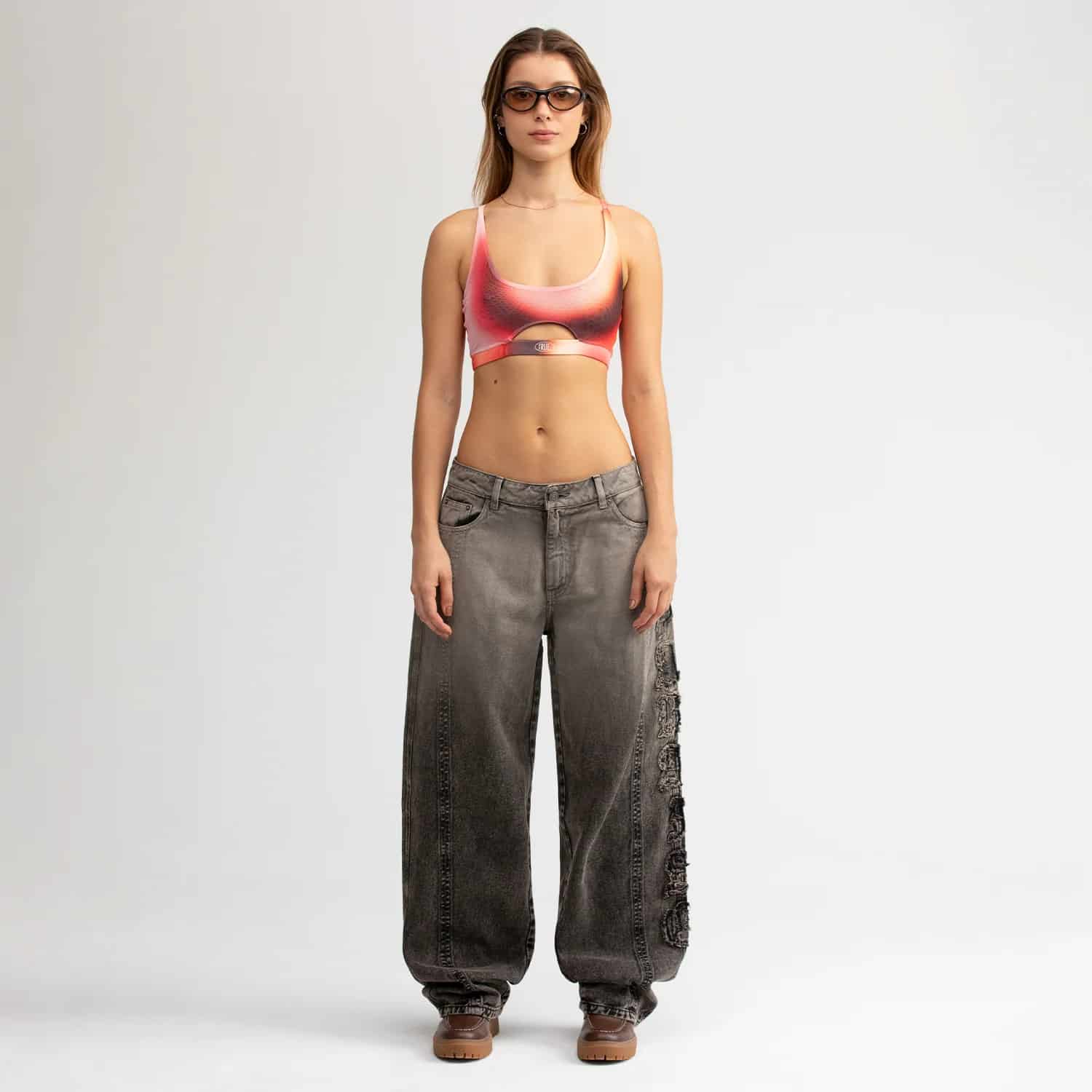 Barrel Denim Pants - Washed Black - miniatura 8
