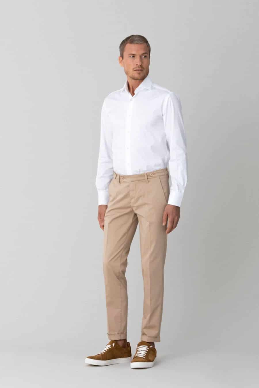 Men's cotton pants beige mauro - miniatura 6