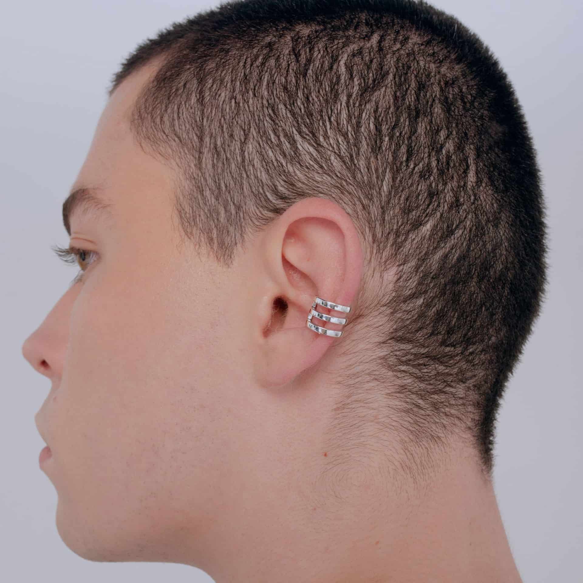 TRIPLE | EARCUFF EN PLATA LEY 925 - miniatura 1
