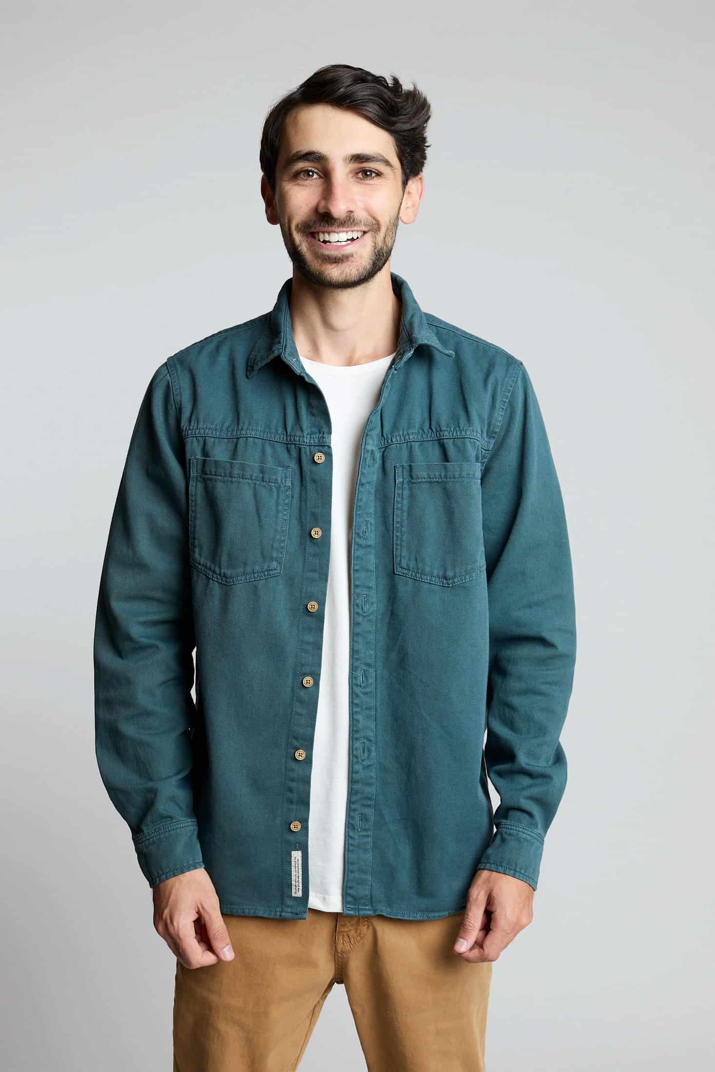 Sobrecamisa verde petróleo - miniatura 1