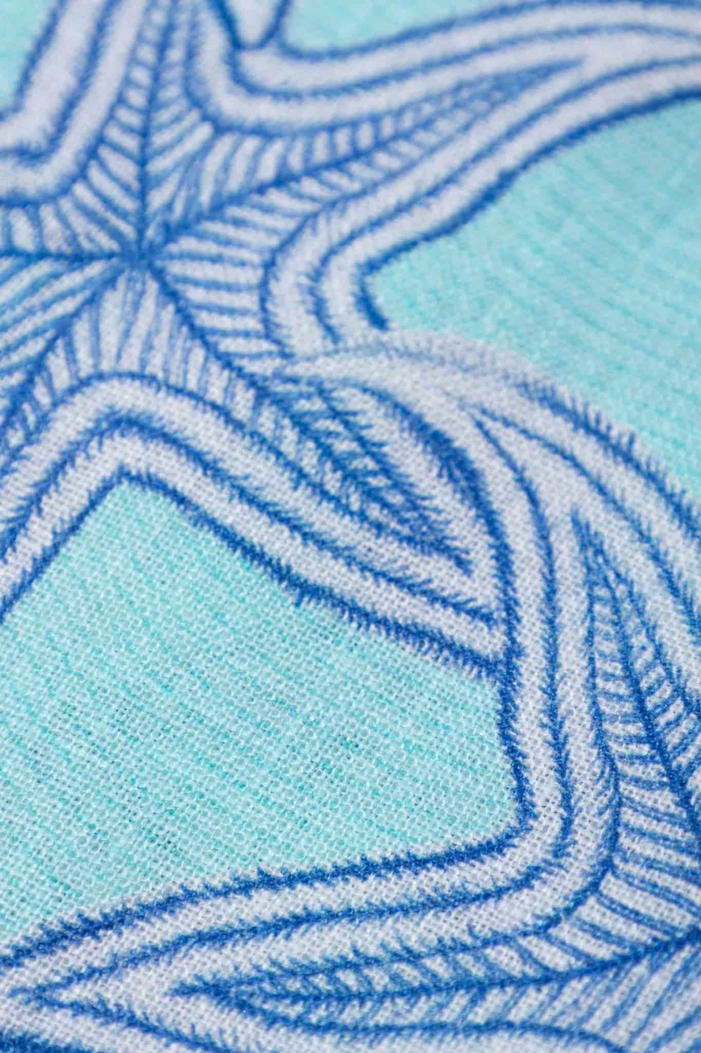 Men's linen shirt turquoise stella - miniatura 7