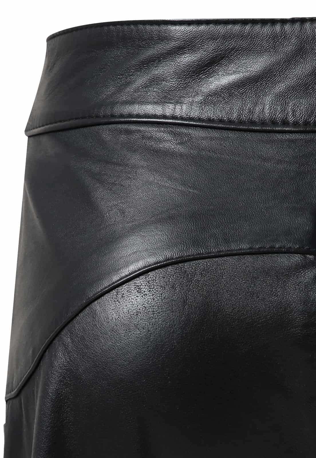 LEATHER CURVED CUT OUT BOOT TROUSERS - miniatura 5