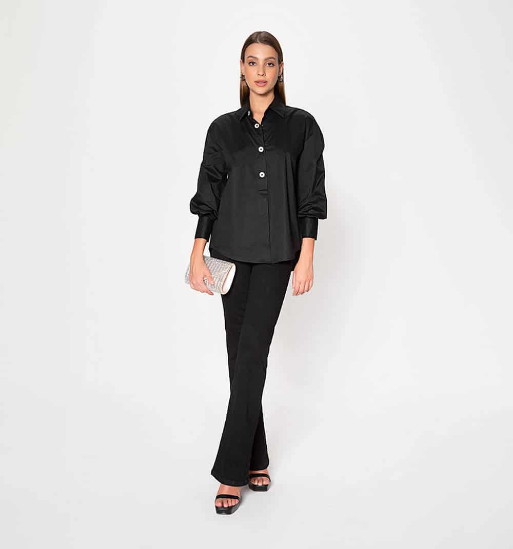 Blusa camisera   manga larga - miniatura 1