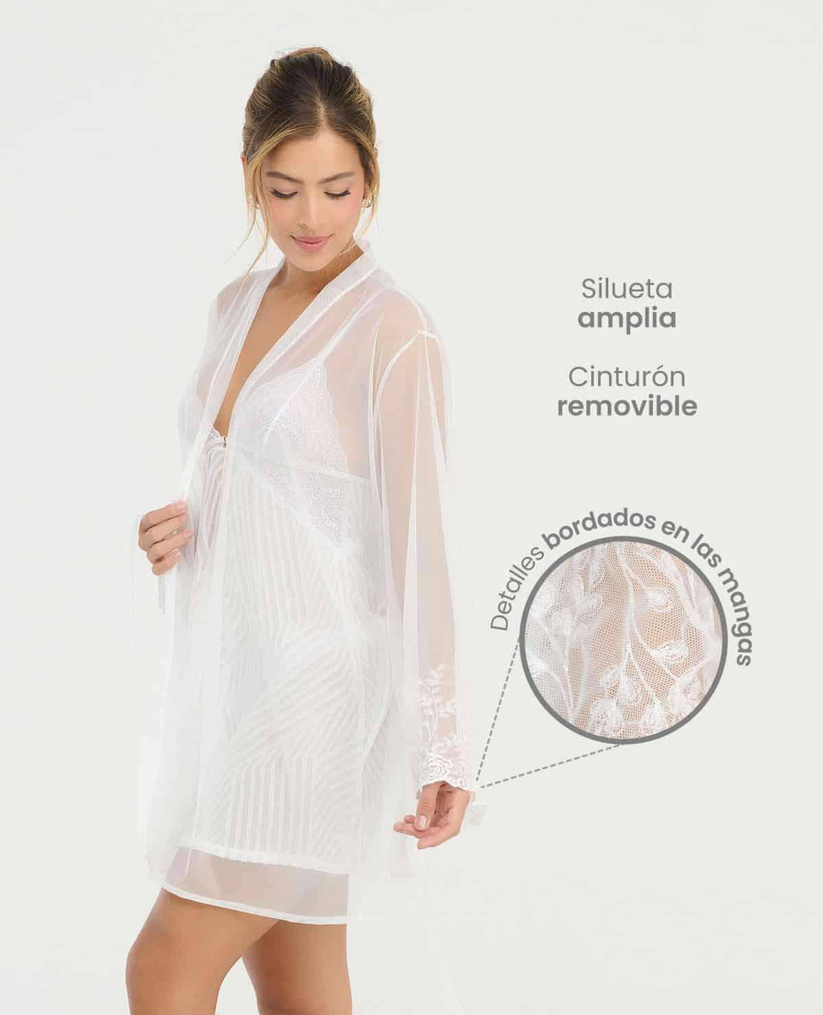 Kimono | Detalle Bordados en Mangas - miniatura 2