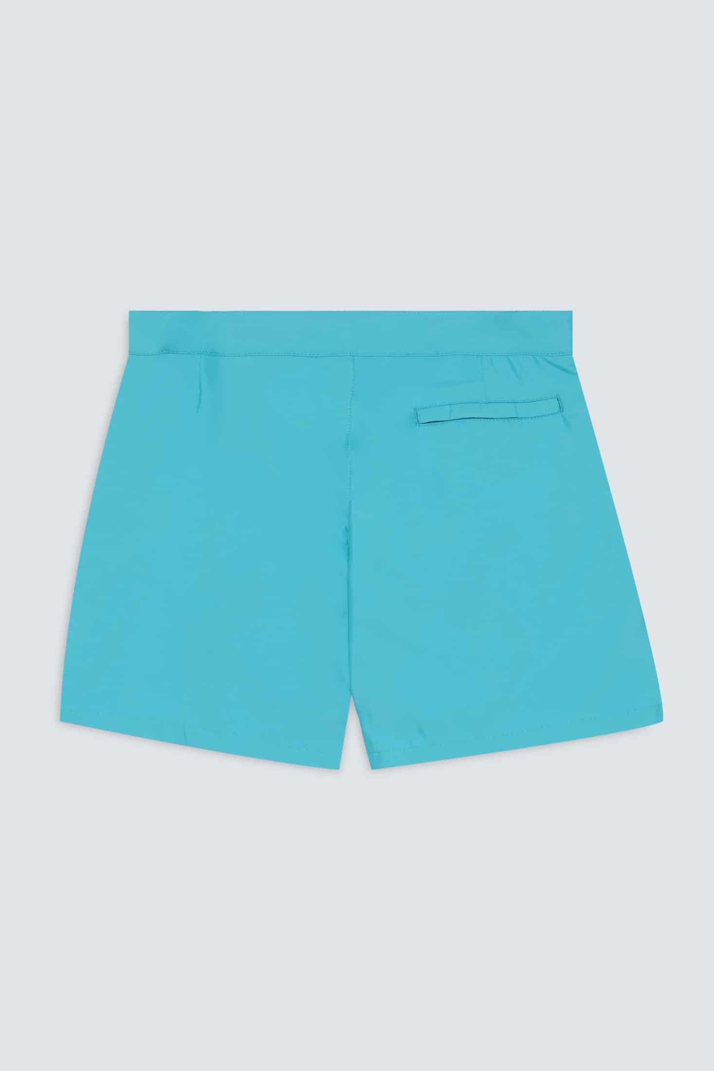 Men's swim trunk turquoise plain waistband - miniatura 3