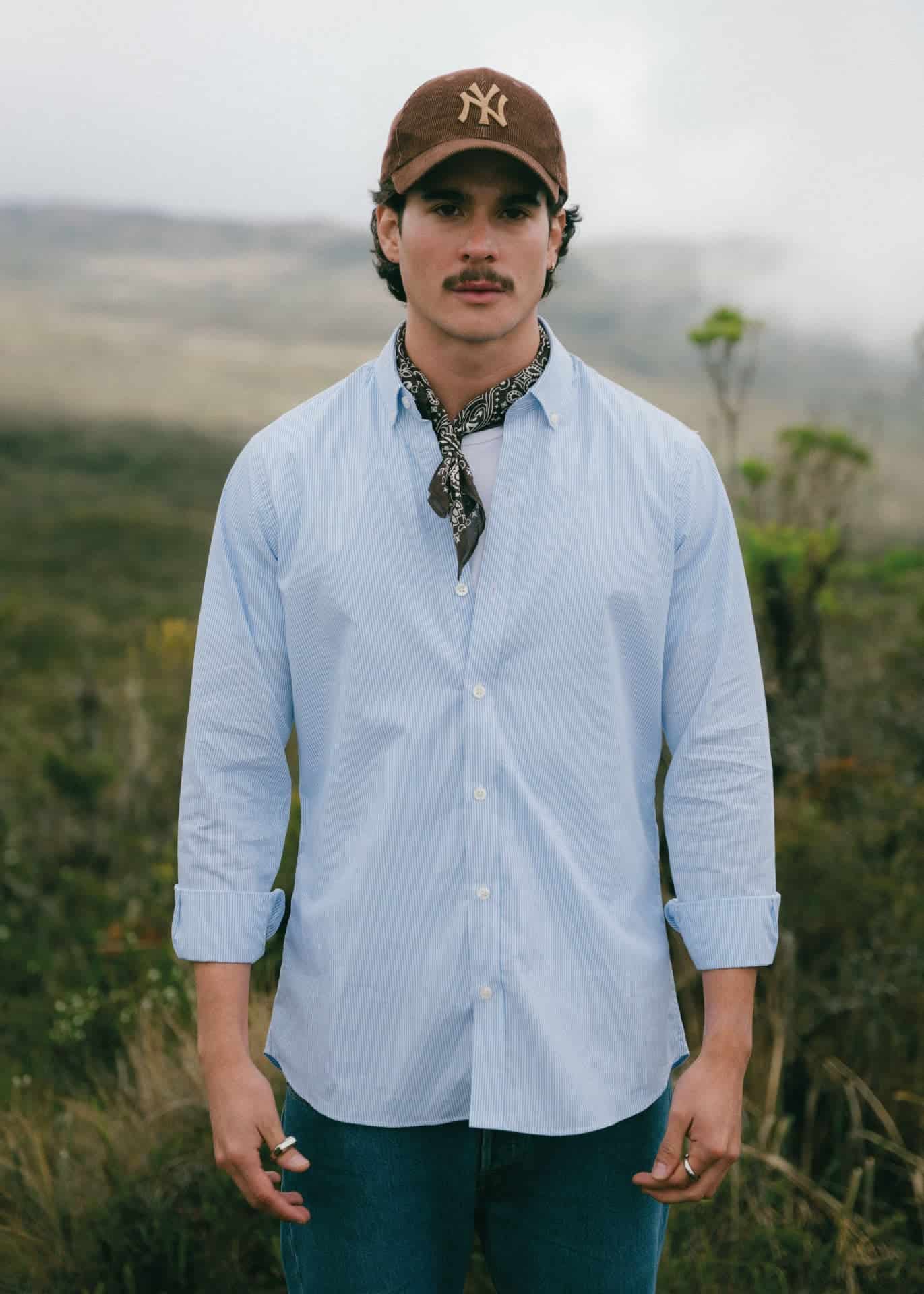 Camisa Siena Rayas Azules - miniatura 1