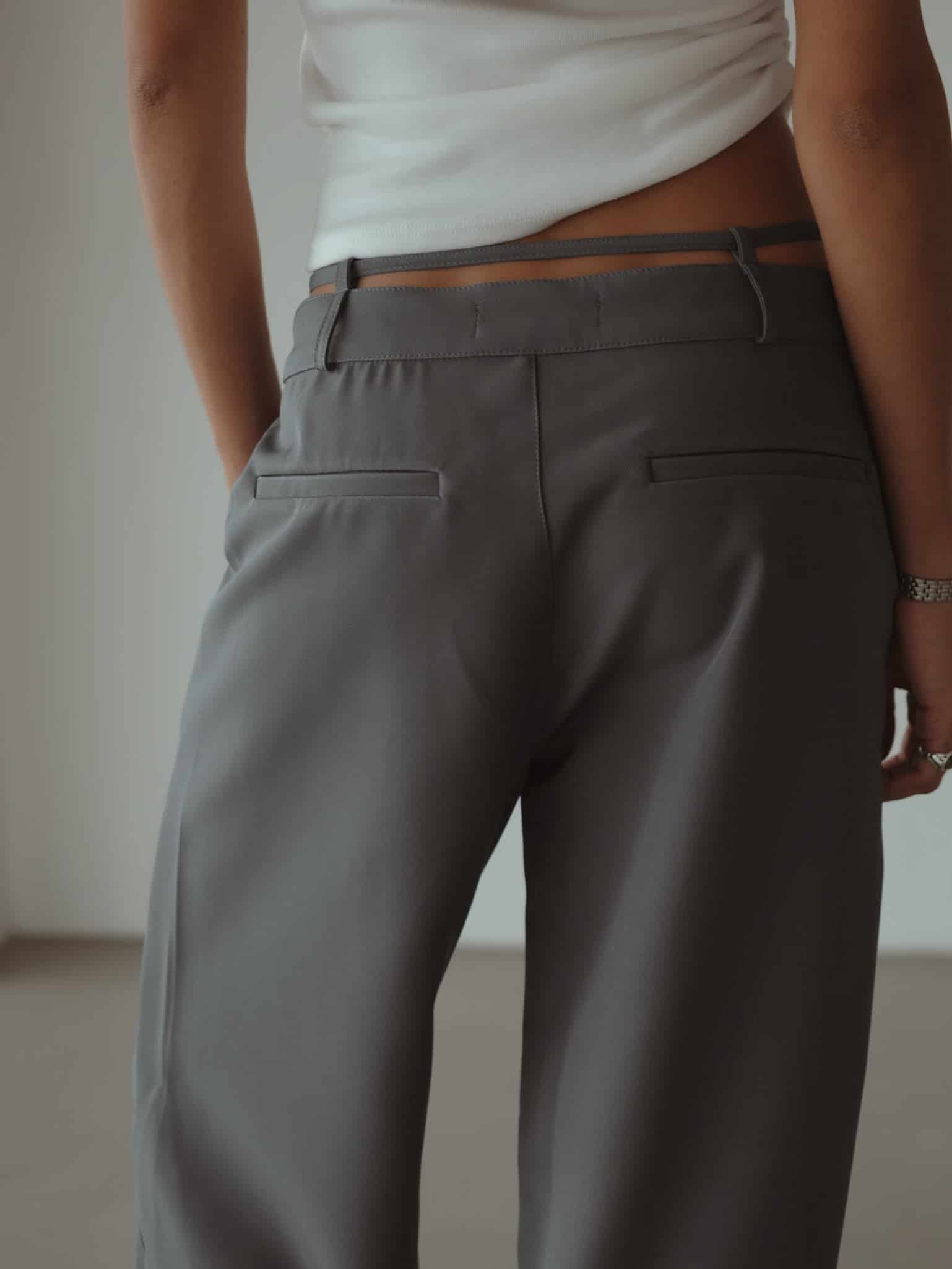 CROSS BELT TROUSER - DARK GRAY - miniatura 10