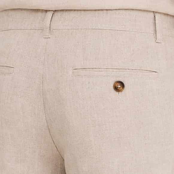 PANTALON CON PRETINA 100% LINO HOMBRE - miniatura 4