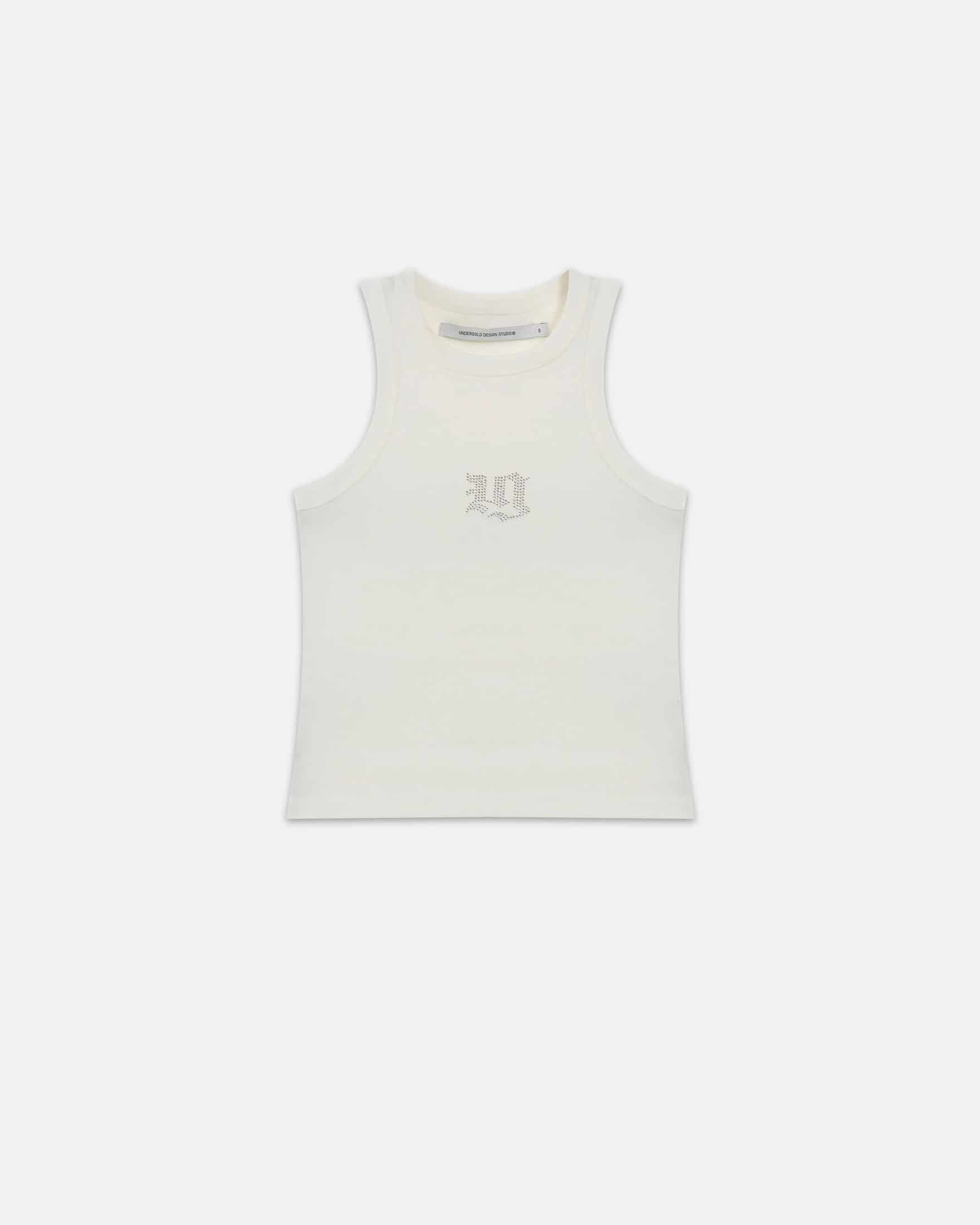 94' Gothic U Halter Tank Top White - miniatura 1