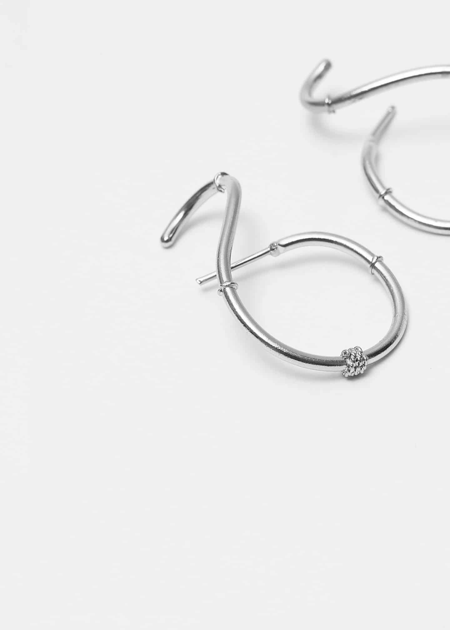 Aretes supple Midi plata - miniatura 2