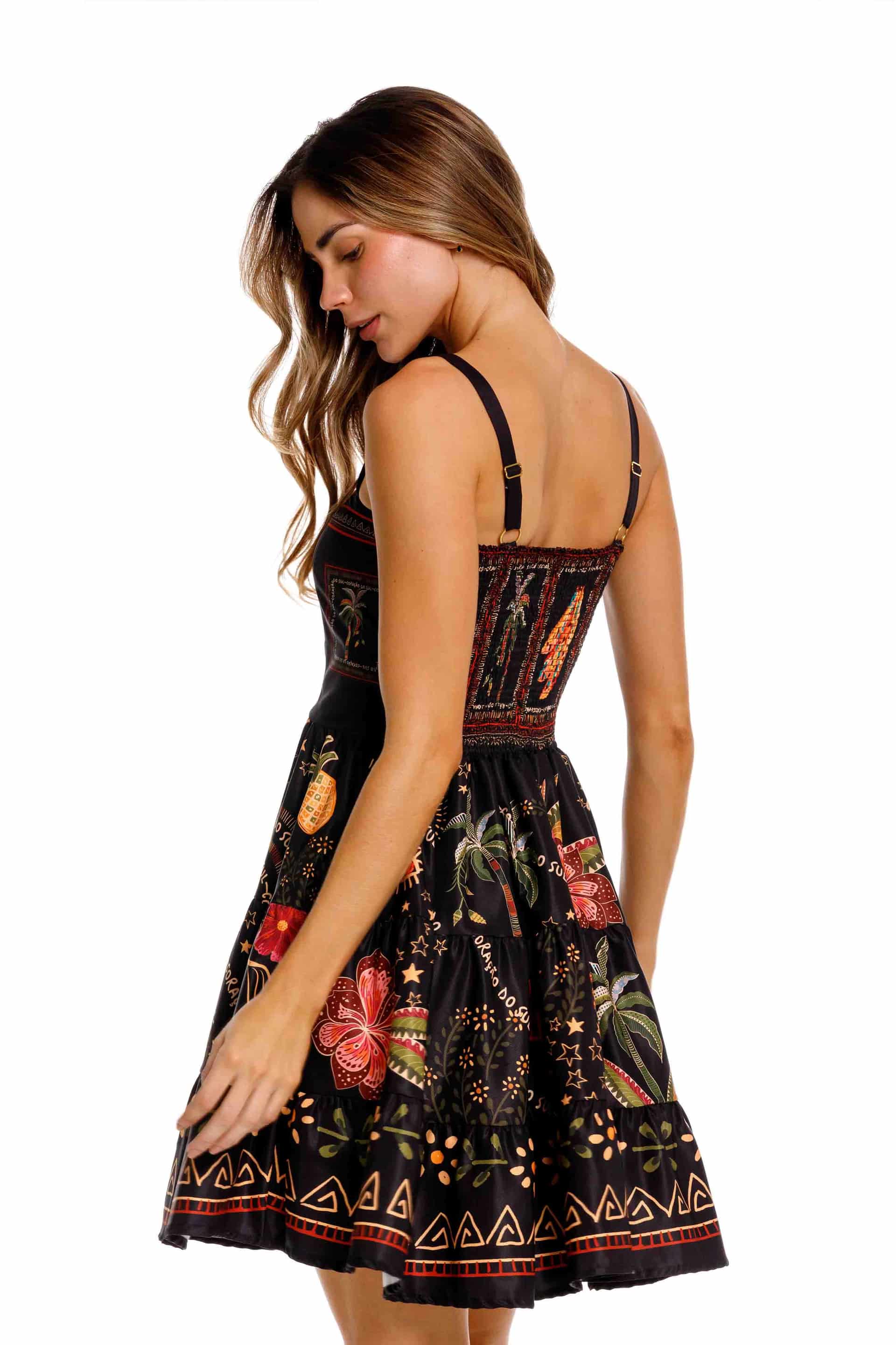 Vestido Jardinero Corto Samba - miniatura 3