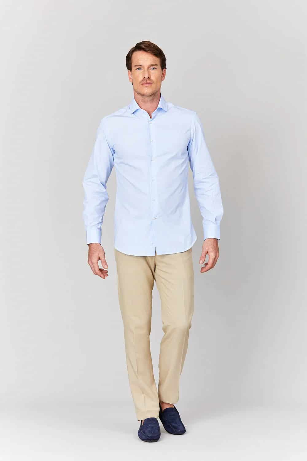 Men's cotton striped shirt - miniatura 8