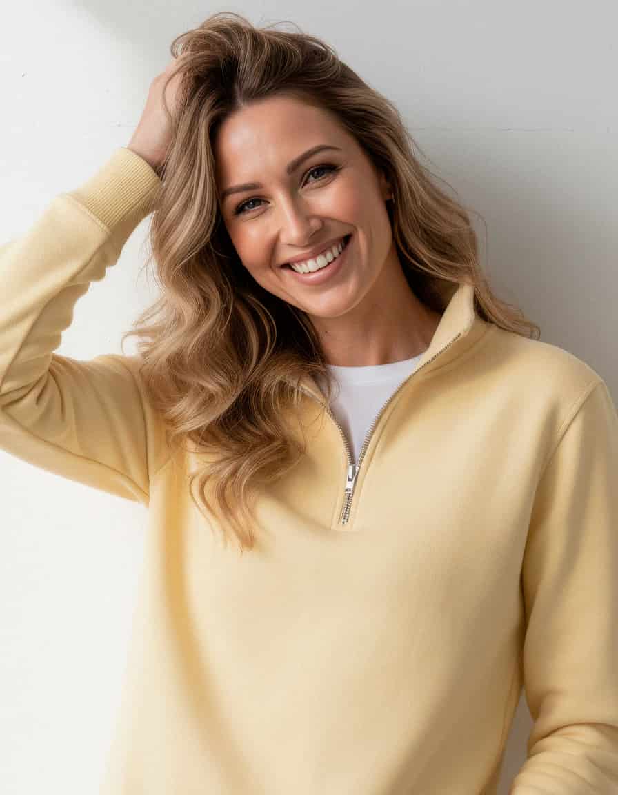 Buzo Cuello alto Mujer Amarillo Sunshine - miniatura 4