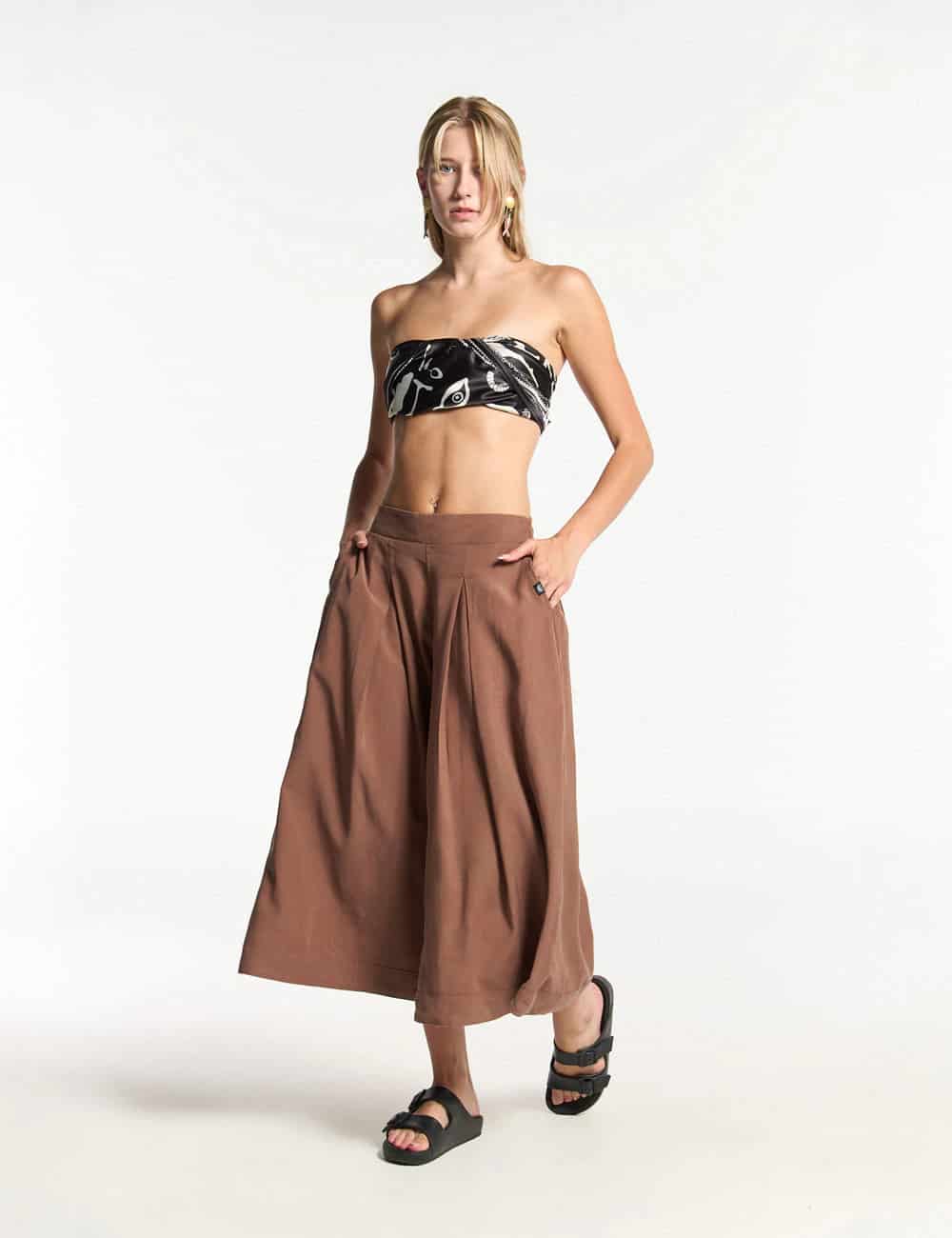 Pantalón Culotte Arcilla Mujer - miniatura 7