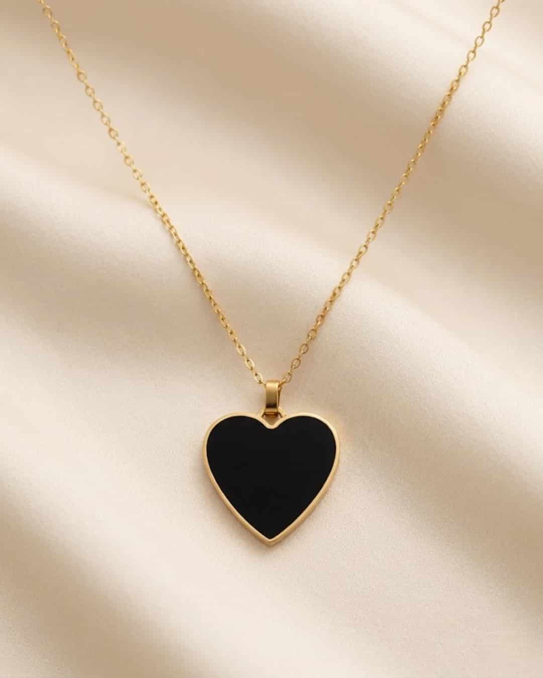 CADENA BLACK MAXI HEART - miniatura 7