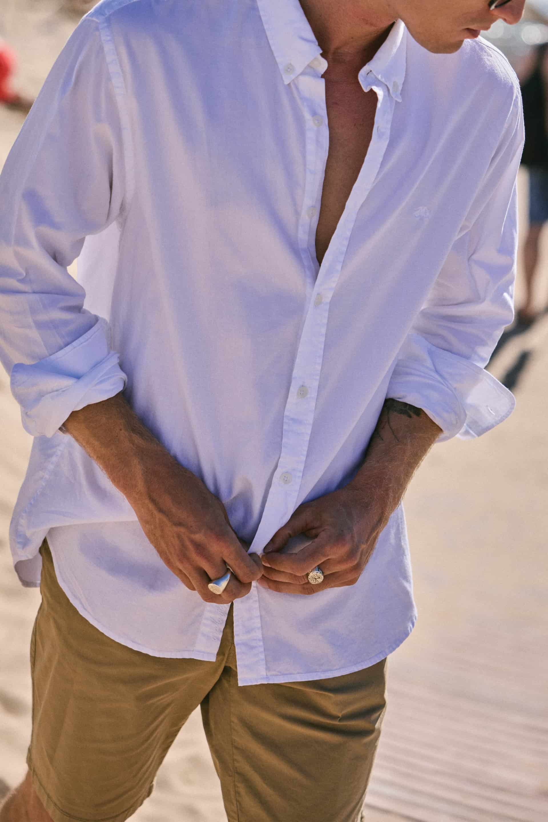 CAMISA OXFORD PIMA BLANCA - miniatura 1