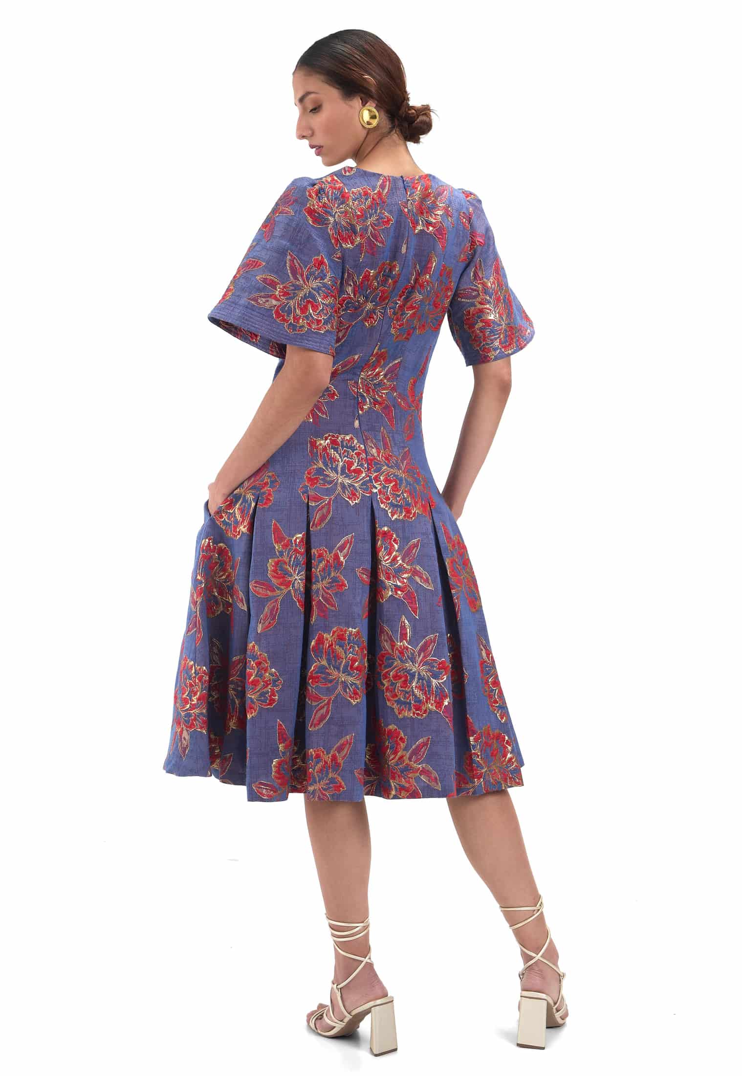 VESTIDO GOLDENBLUE JACQUARD - miniatura 3