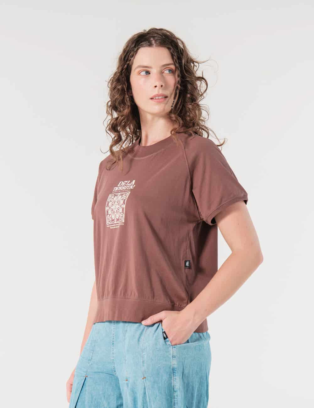 Camiseta Manga Ranglan Siembra Chocolate Mujer - miniatura 5