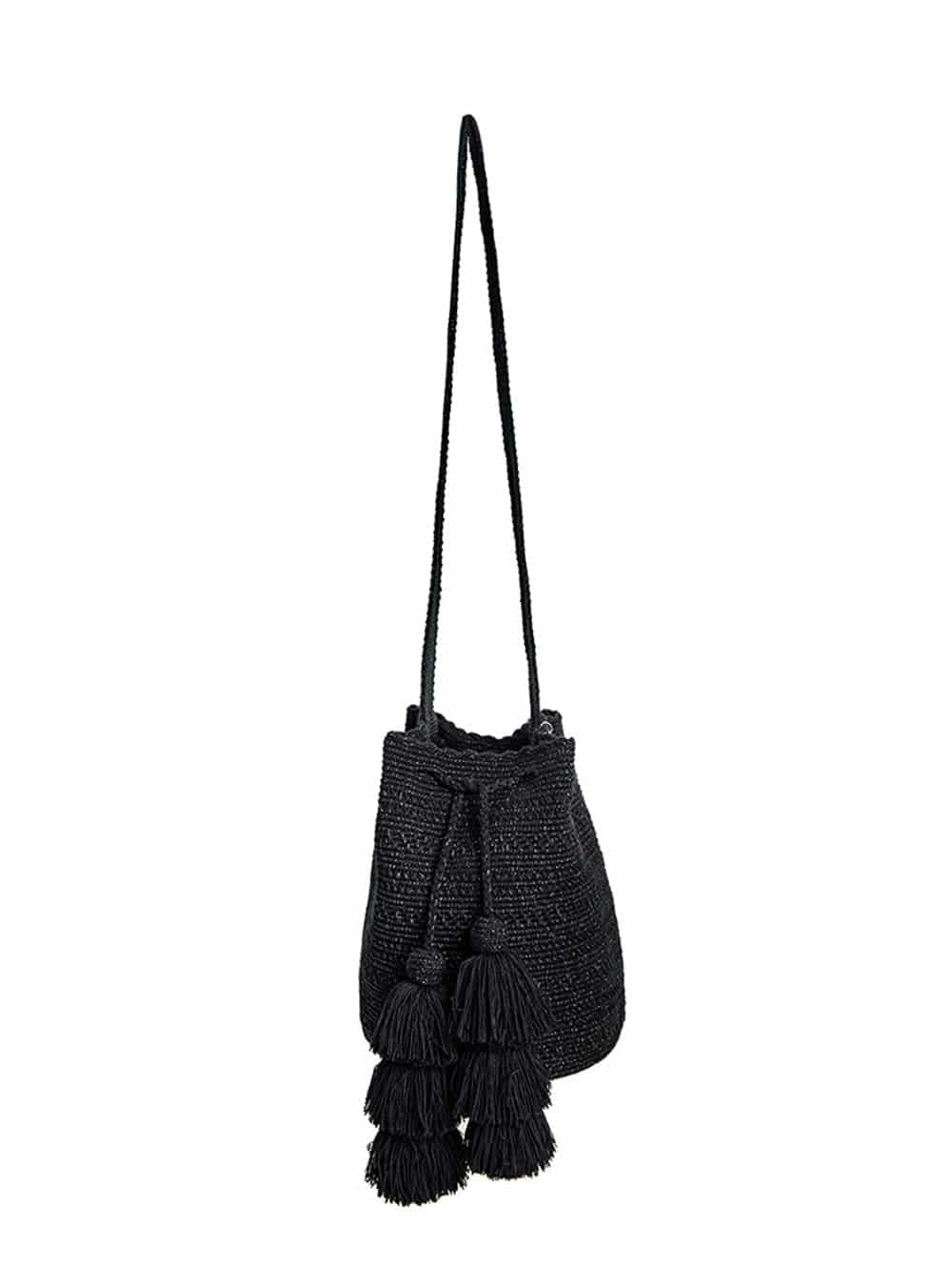 Mochila wayuu Shiiliwaiya Black - miniatura 1