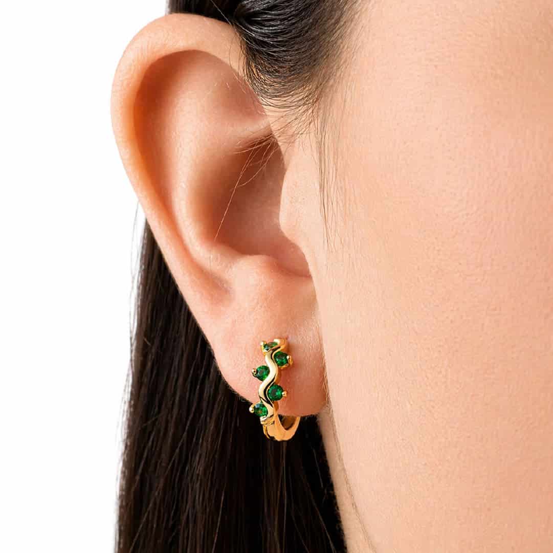 Aretes Lila Esmeralda - miniatura 4
