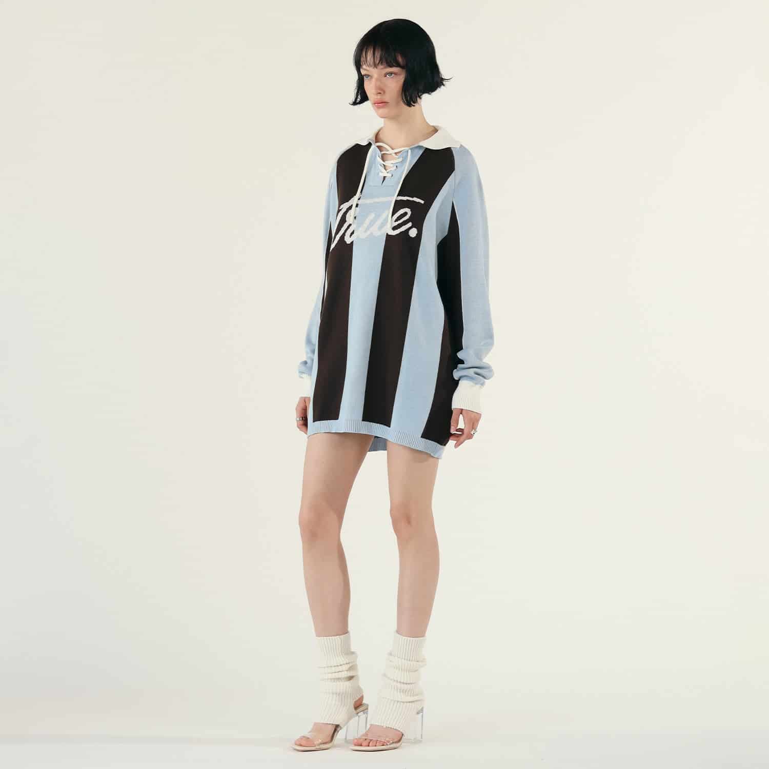 Striped Knit Polo - Blue - miniatura 3