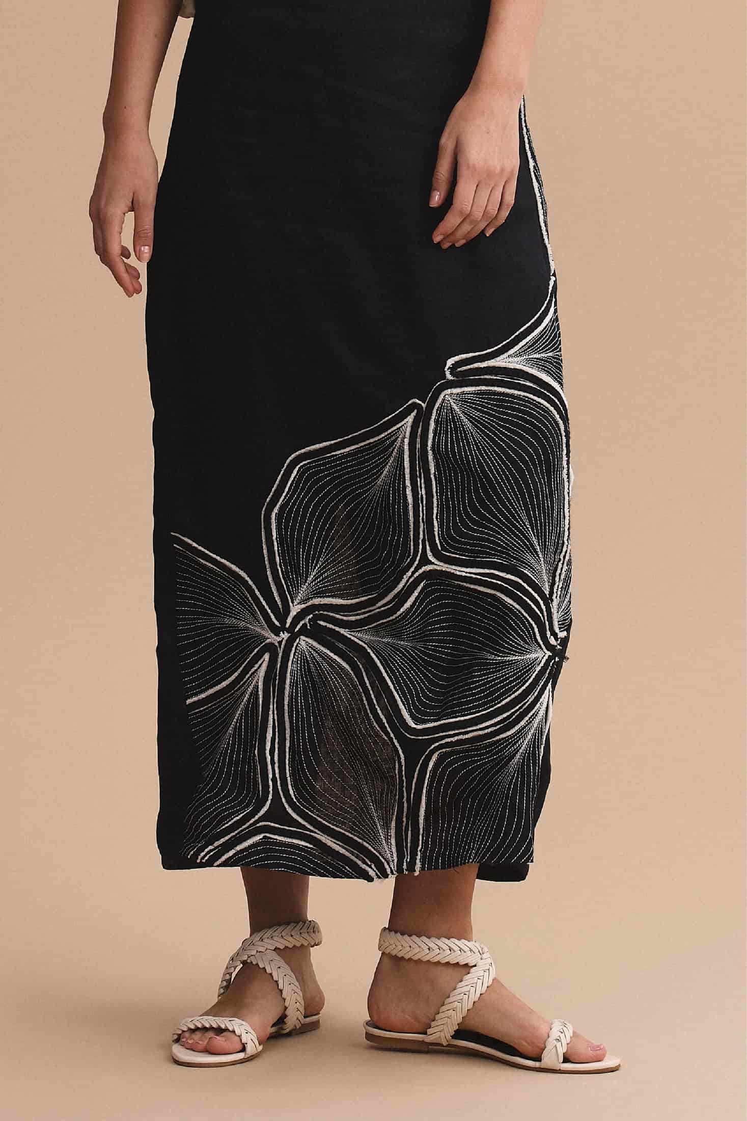 Falda pasiflora negro - miniatura 1