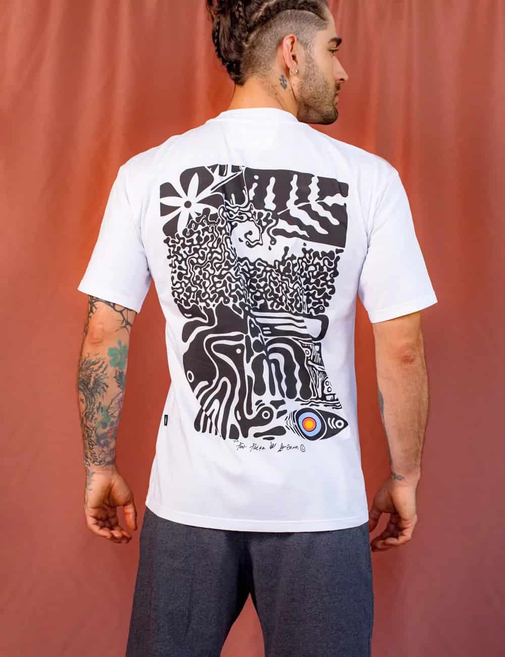 Camiseta Oversize On the Trip blanco para Hombre - miniatura 2